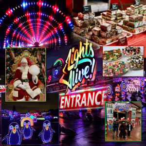 Lights Alive Drive through Christmas Light show with Winter Wonderland Festival and Market