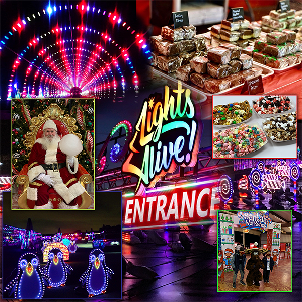 Lights Alive Drive through Christmas Light show with Winter Wonderland Festival and Market