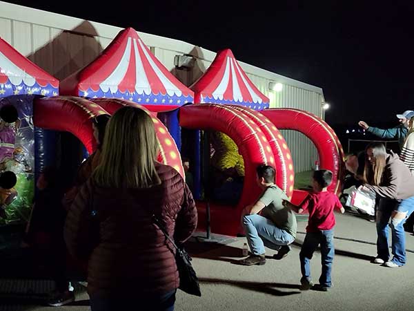 Fun Zone with Carnival Games Bounce House and Ax Throwing